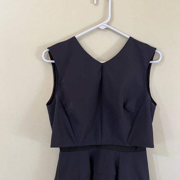 Rebecca Taylor double layer Aline navy dress size 4 sleeveless Classic - Picture 5 of 8